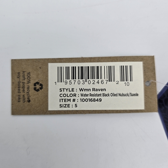 TOMS Raven Water Resistant Wedge Ankle Booties, Black Oiled Nubuck/Suede, Size 5 - Picture 10 of 16